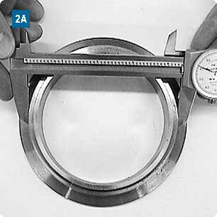Measuring the Flange Base Diameter with calipers