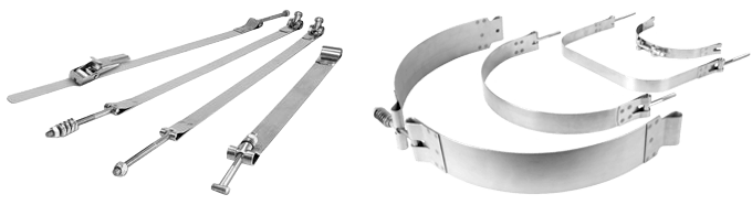 Clampco Straps & Strap Assemblies made of heavy-duty stainless steel